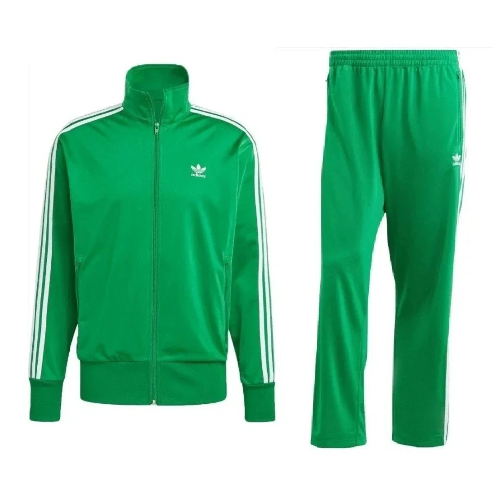 Adidas Originals Firebird Track Suit Jacket Pants Green Men's Medium JD0183 New - Picture 2 of 9